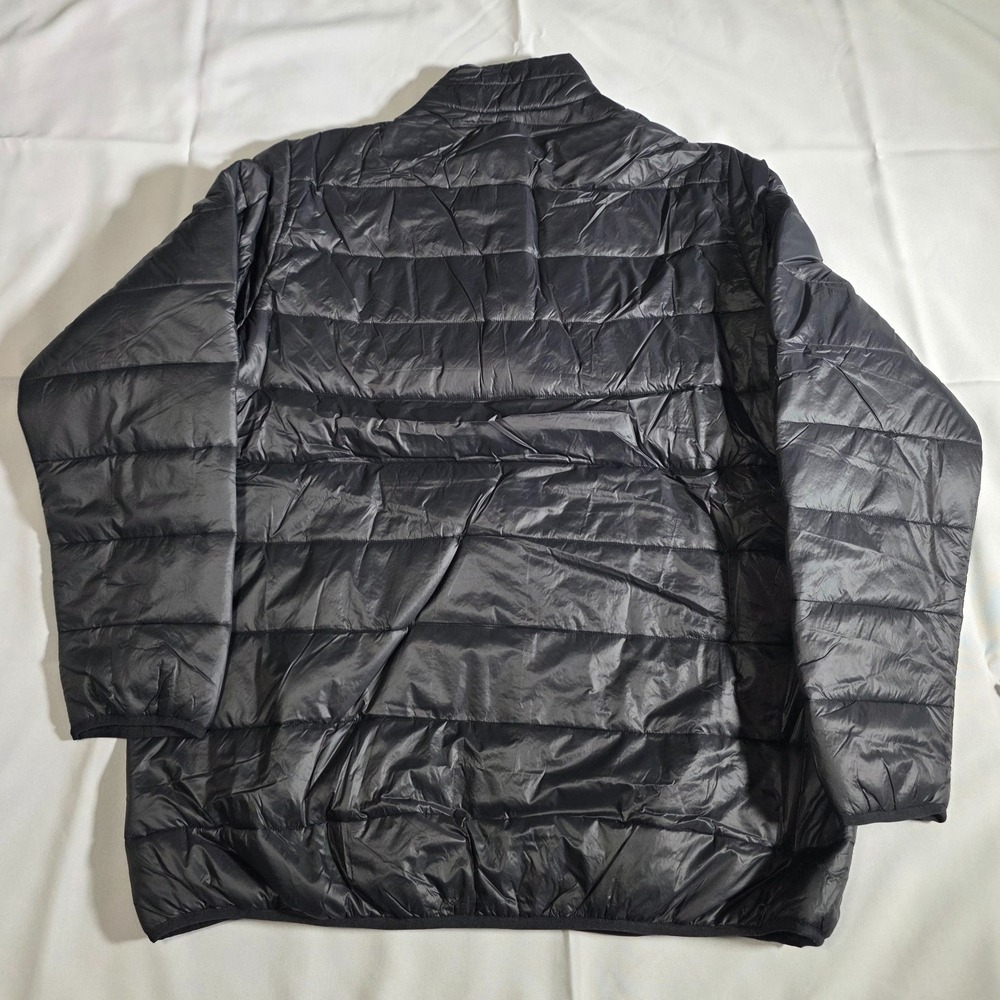 Adidas Men's XL Black Lightweight Puffer Jacket Full Zip Quilted - Picture 6 of 8